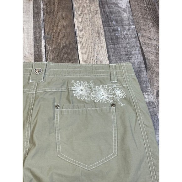 Kuhl Women 12 Crop Capri Pants Beige Hiking Climbing Lightweight Outdoor Tan - Picture 3 of 8